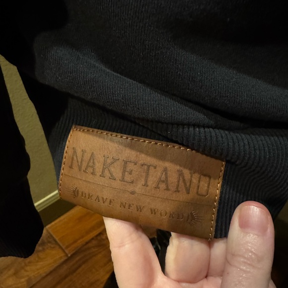 Naketano Black Cowl Neck Sweater with Brown Details Medium - Picture 5 of 7